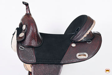Hilason Western Horse Trail Barrel Racing American Leather Saddle